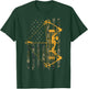 Camo USA Flag Archery Compound Bow - Funny Bow Hunter T-Shirt - T-Shirt | Forest