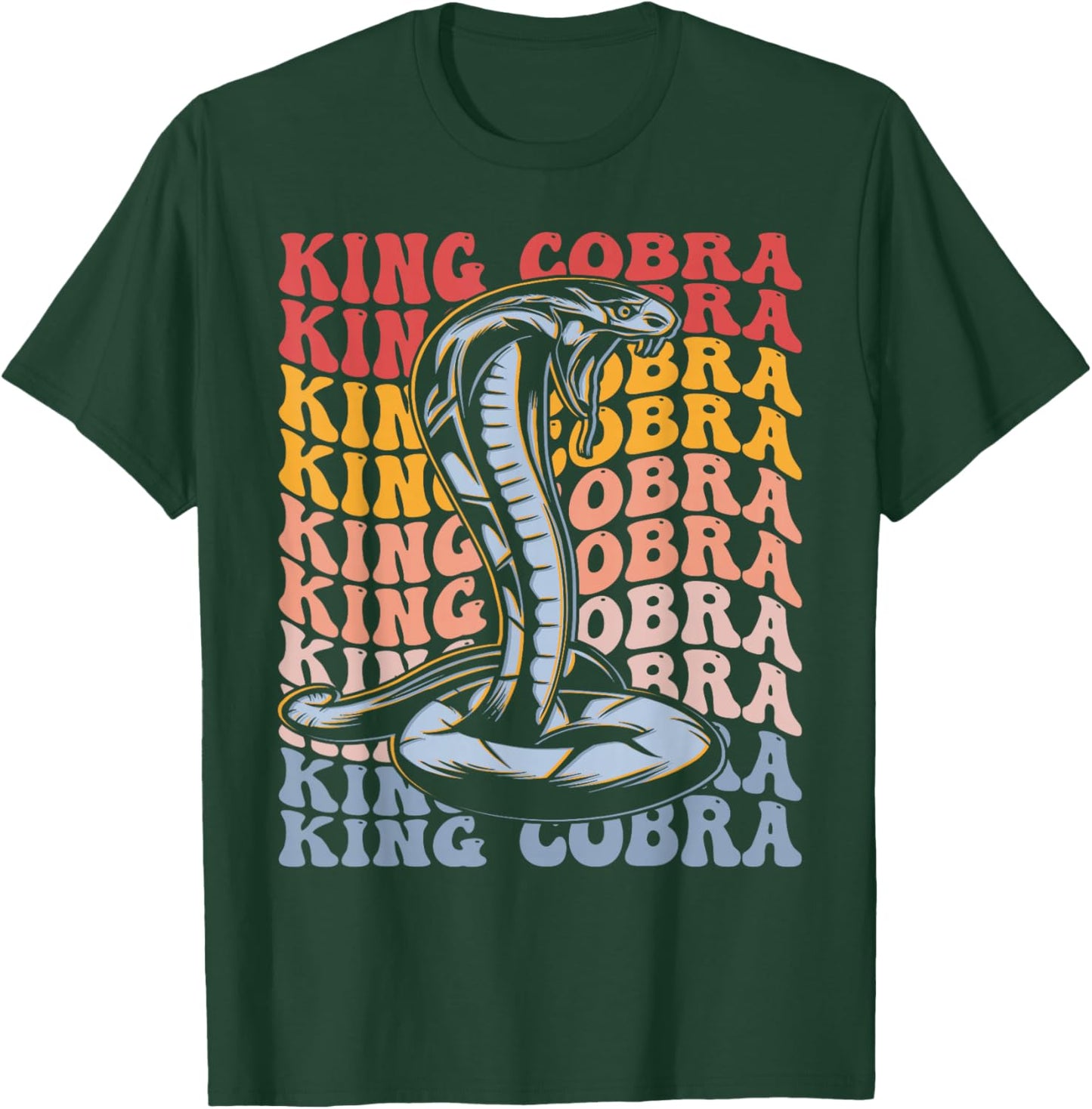 King Cobra Groovy Vintage Snake T-Shirt - T-Shirt | Forest