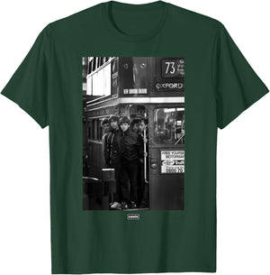 Oasis London Bus Photograph -Kids - Black, Small T-Shirt - T-Shirt | Forest
