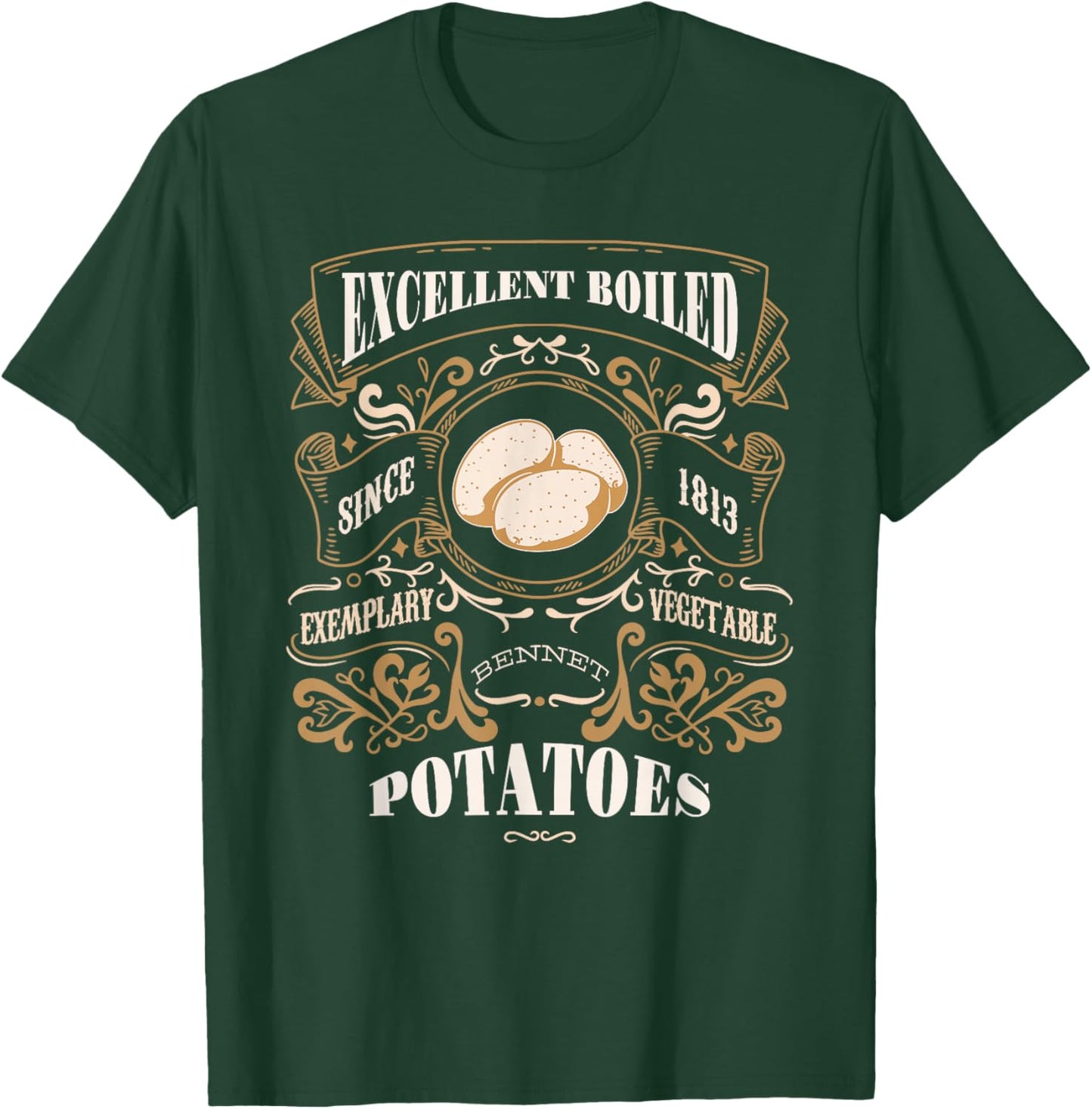 Excellent Boiled Potatoes Pride & Prejudice Jane Austen Meme T-Shirt - T-Shirt | Forest