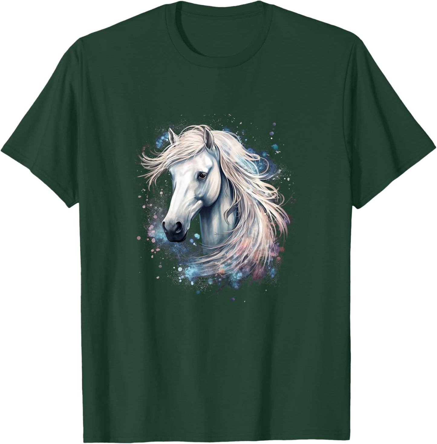 Horse Clothing And Girls Colorful Horse T-Shirt - T-Shirt | Forest