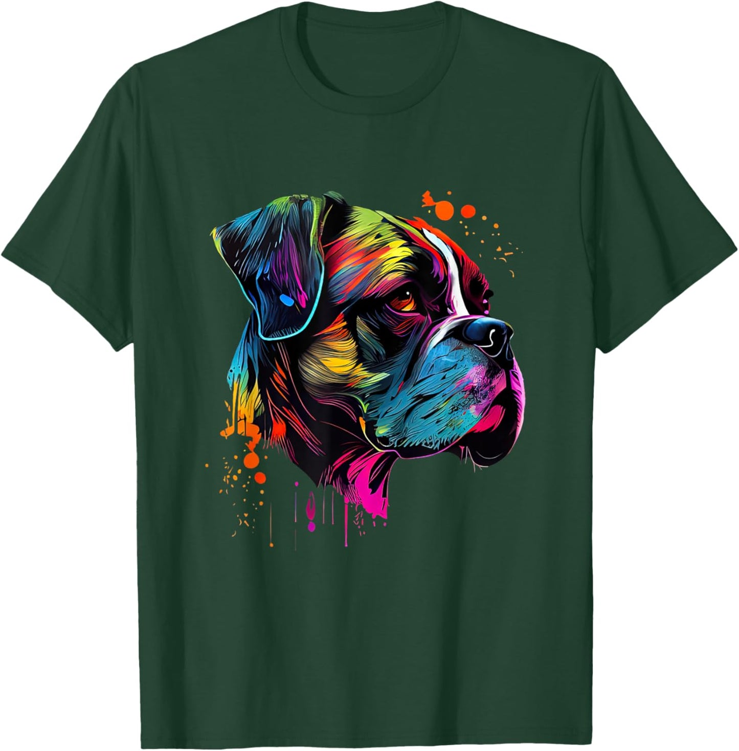 Boxer Dog Lovers Pop Art Design Cute Boxer Dog T-Shirt - T-Shirt | Forest
