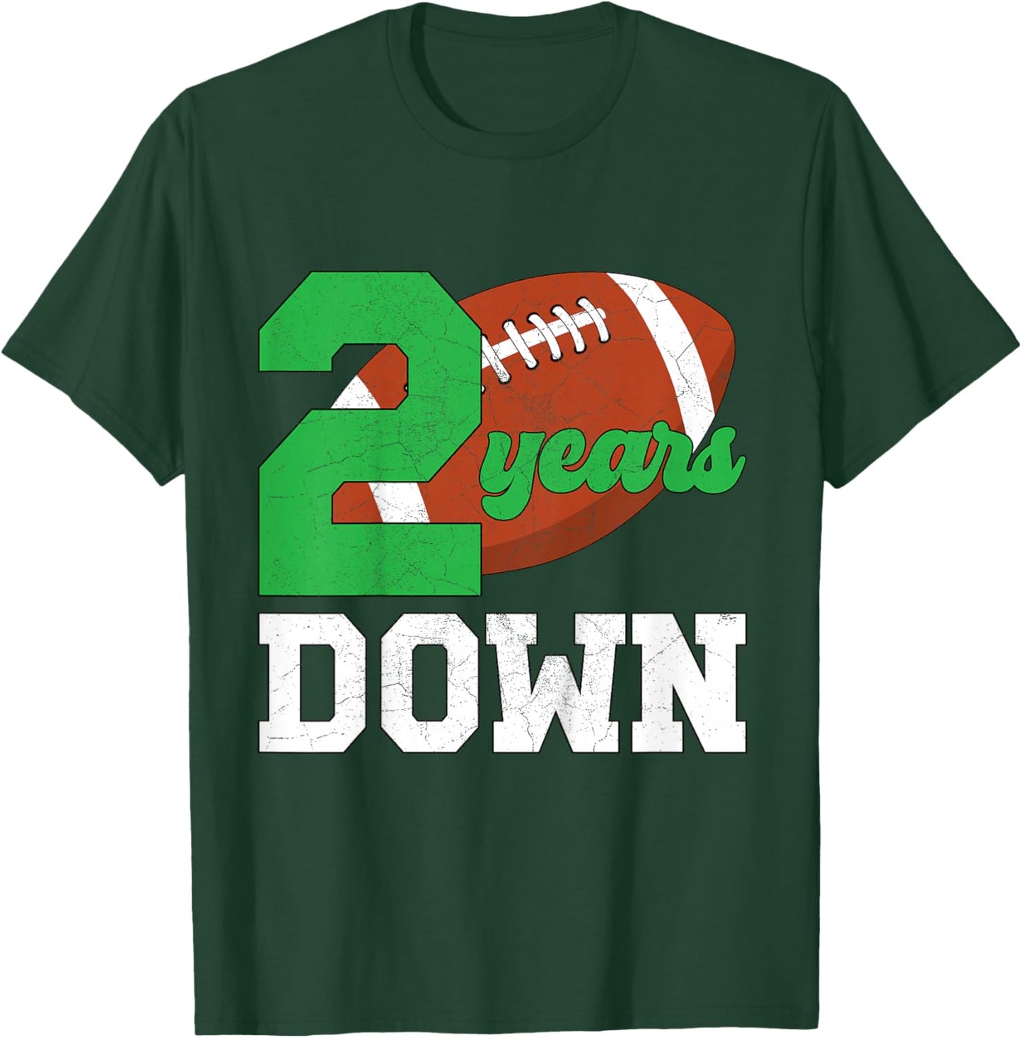 Kids 2nd Birthday Party Football Boy Two Year Old Football Player T-Shirt - T-Shirt | Forest