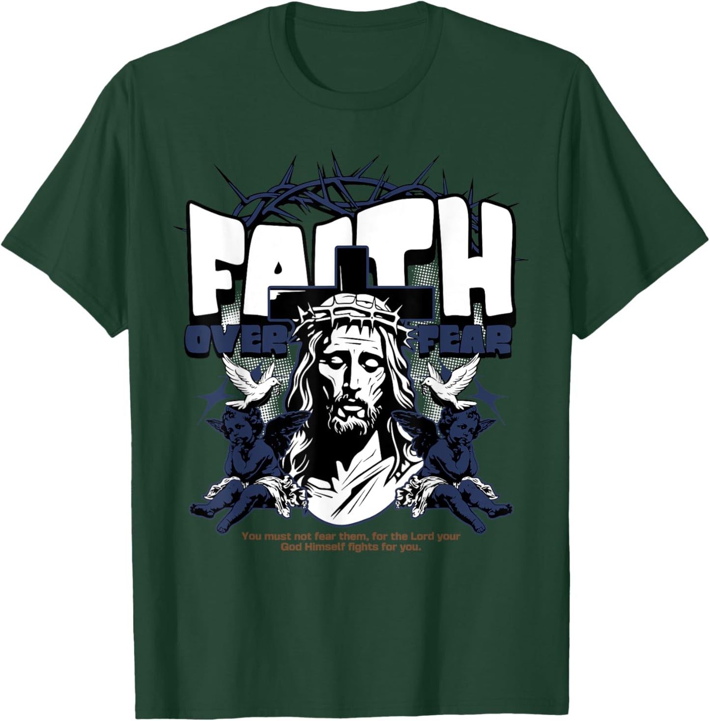 Faith Over Fear Midnight Navy 13s Matching Women T-Shirt - T-Shirt | Forest