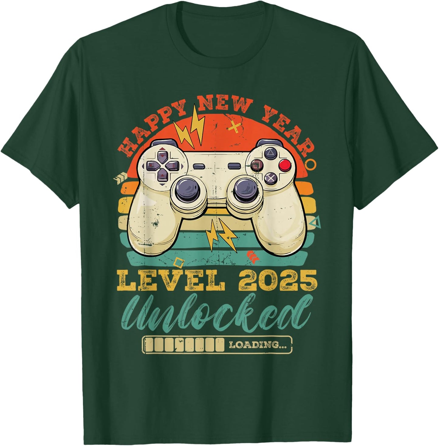 Happy New Year Level 2025 Unlocked New Years Eve Party Boys T-Shirt - T-Shirt | Forest