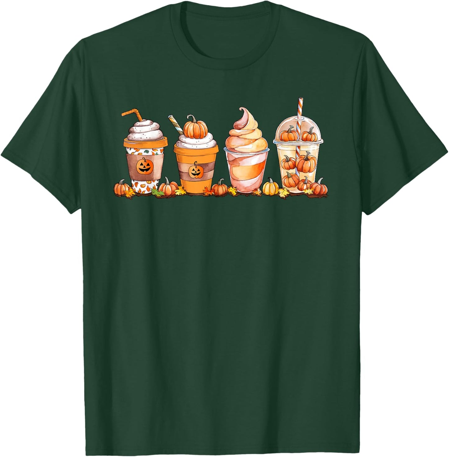 Pumpkin Spice Latte, Fall Coffee, Pumpkin Spice Thanksgiving T-Shirt - T-Shirt | Forest