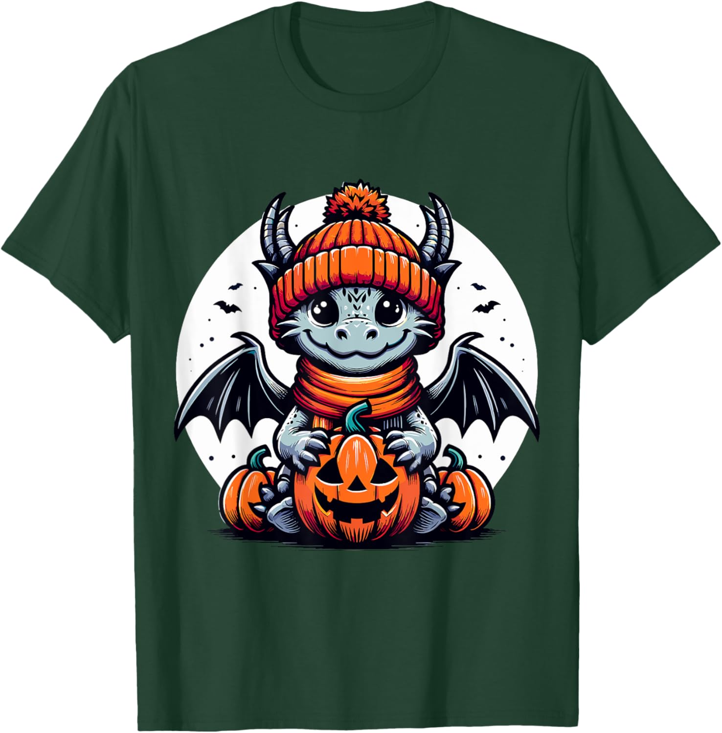 Halloween Dragon Pumpkin T-Shirt - T-Shirt | Forest