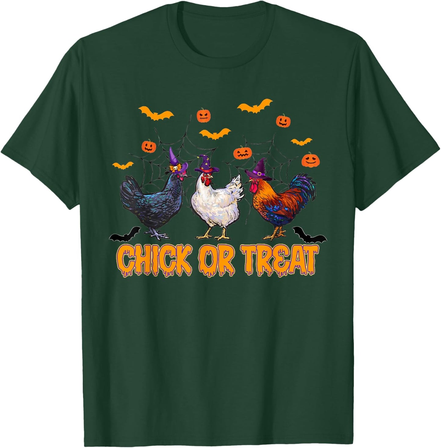 Cute Chicken Halloween Chick Or Treat T-Shirt - T-Shirt | Forest
