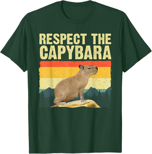 Capybara Art Women Kids Rodent Animal Lover Capybara T-Shirt - T-Shirt | Forest