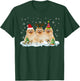 Funny Christmas Pomeranian Santa Reindeer Pomeranian Lover T-Shirt - T-Shirt | Forest