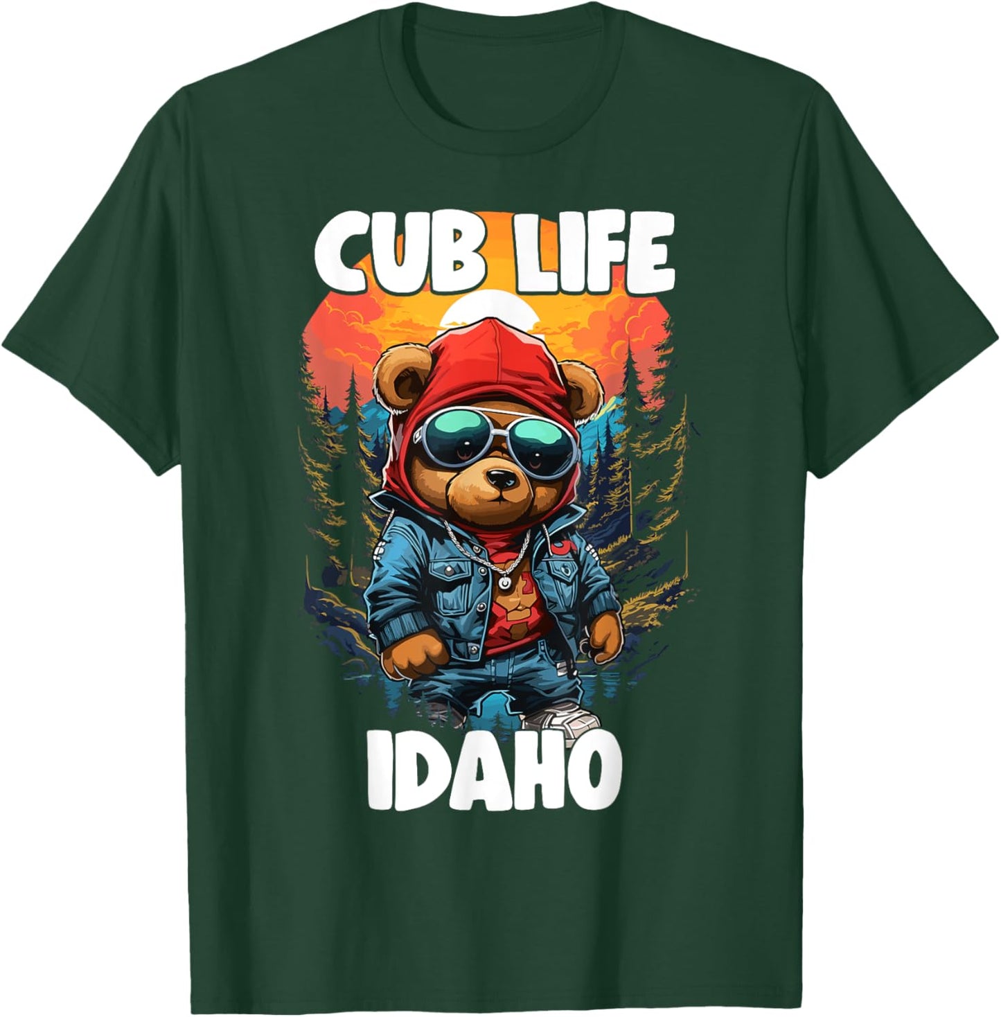 Idaho Grizzly Brown Bear Cub For Kids Women T-Shirt - T-Shirt | Forest
