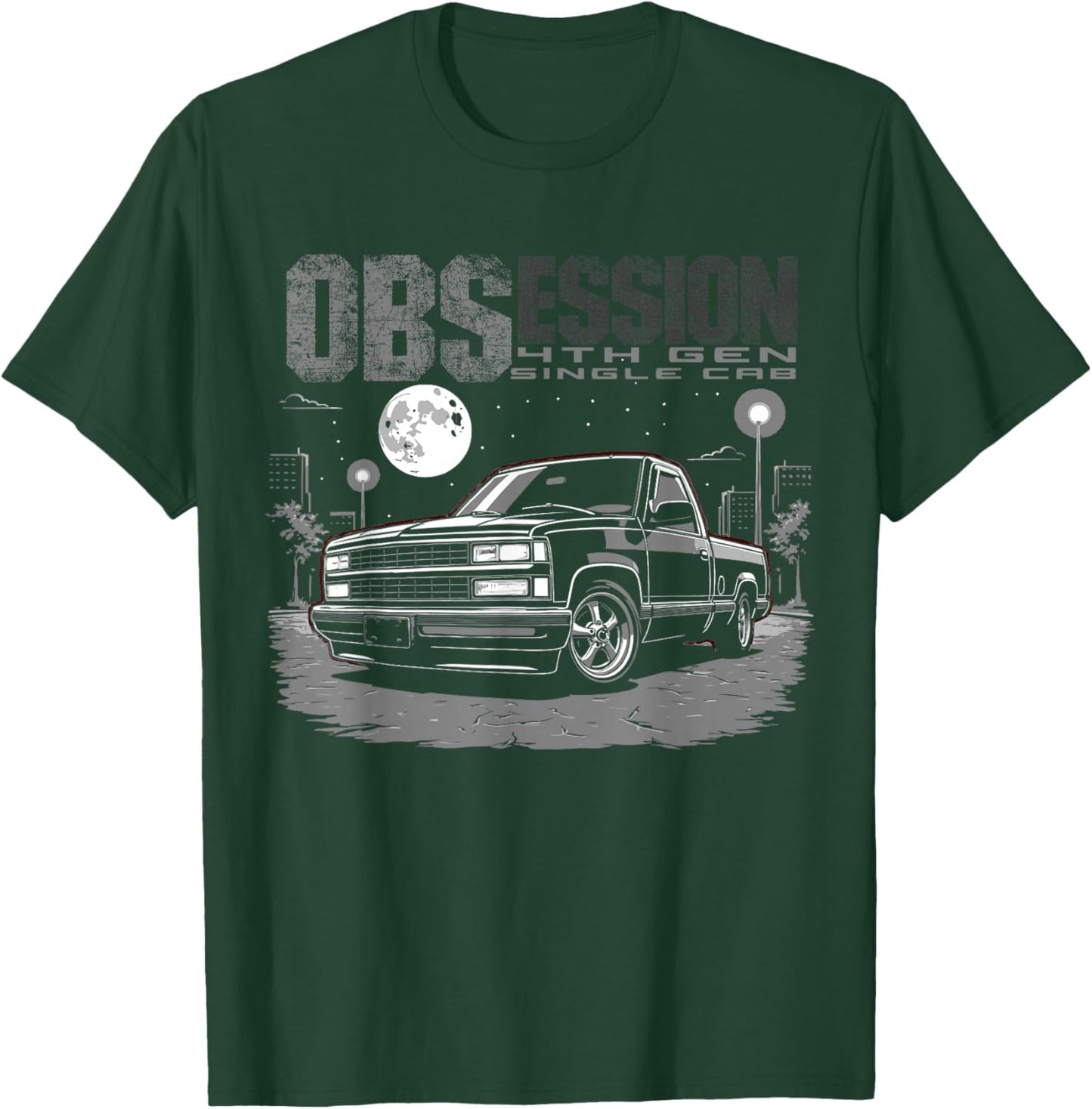 OBS Single Cab Truck Old Body Style Retro 4th Gen CK Truck T-Shirt - T-Shirt | Forest