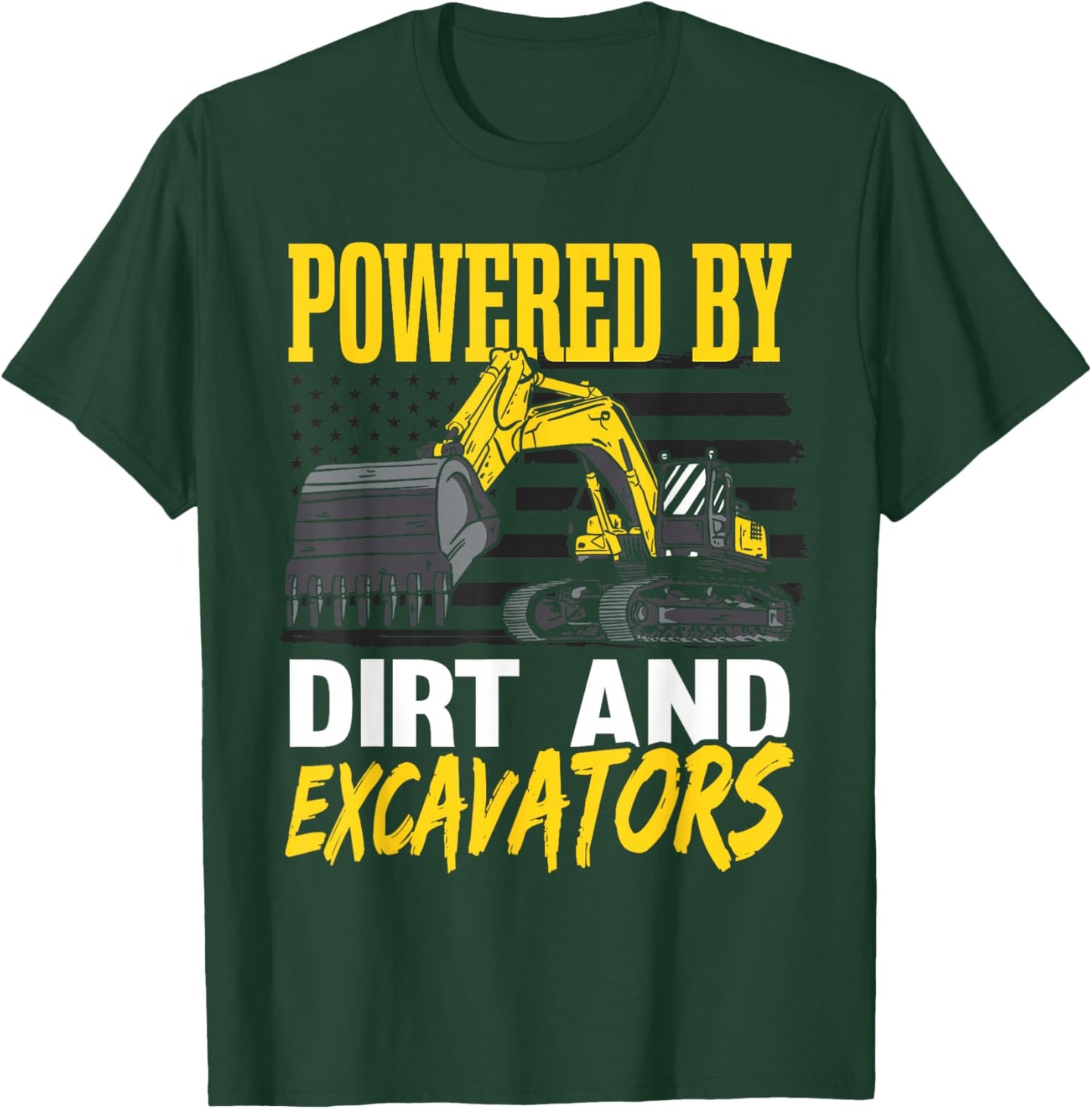 Toddler Construction Vehicle Excavator T-Shirt - T-Shirt | Forest