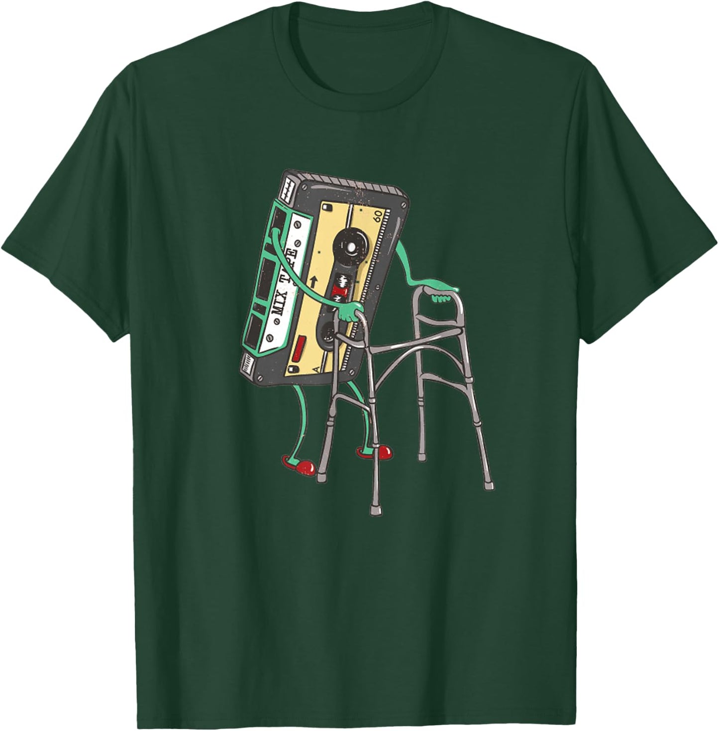 Funny Retro Cassette Tape Vintage Mixtape 80s 1980s Hip Hop T-Shirt - T-Shirt | Forest