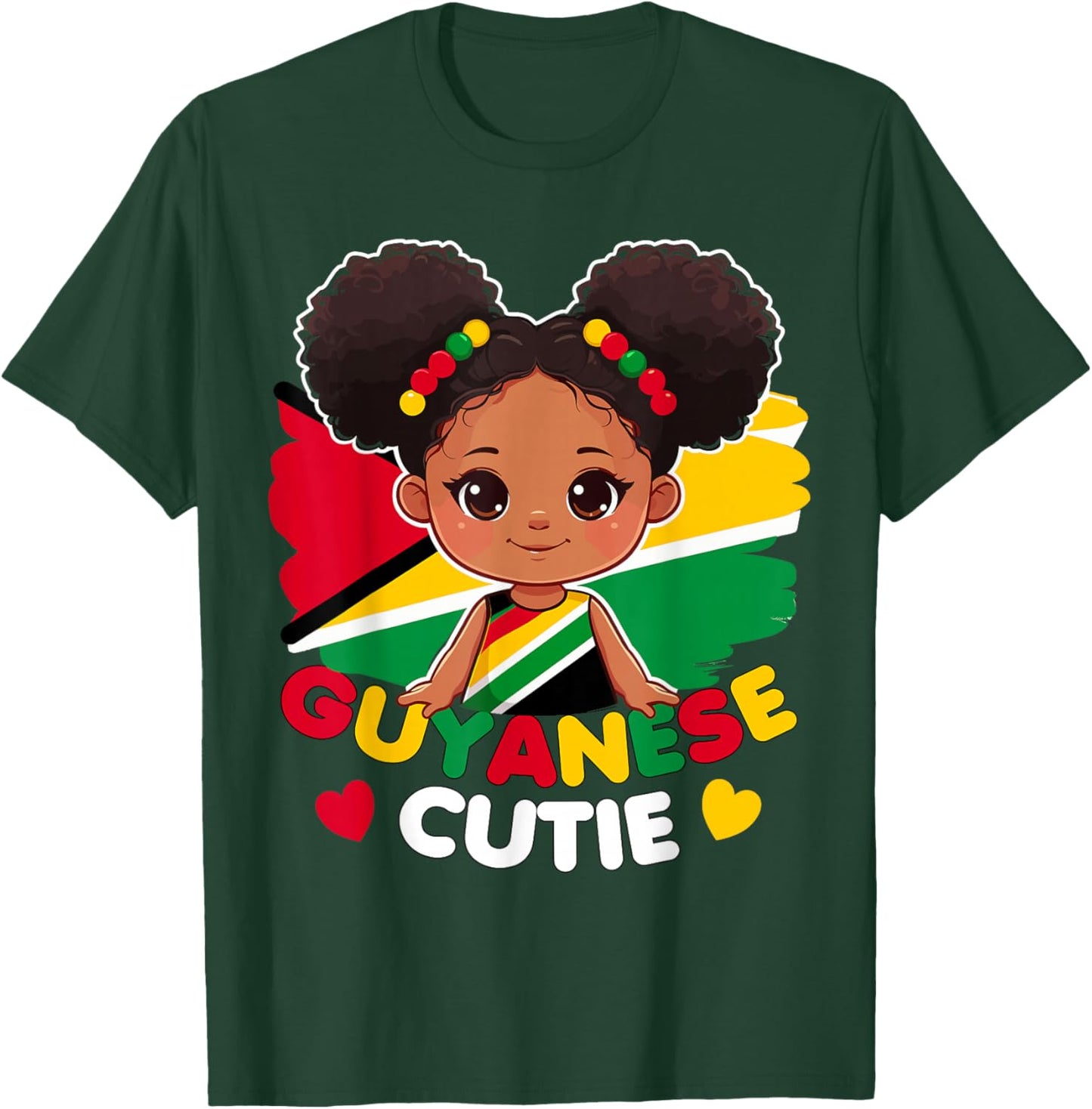Guyanese Cute Guyana Flag Princess, Toddler, Kids, Girls T-Shirt - T-Shirt | Forest
