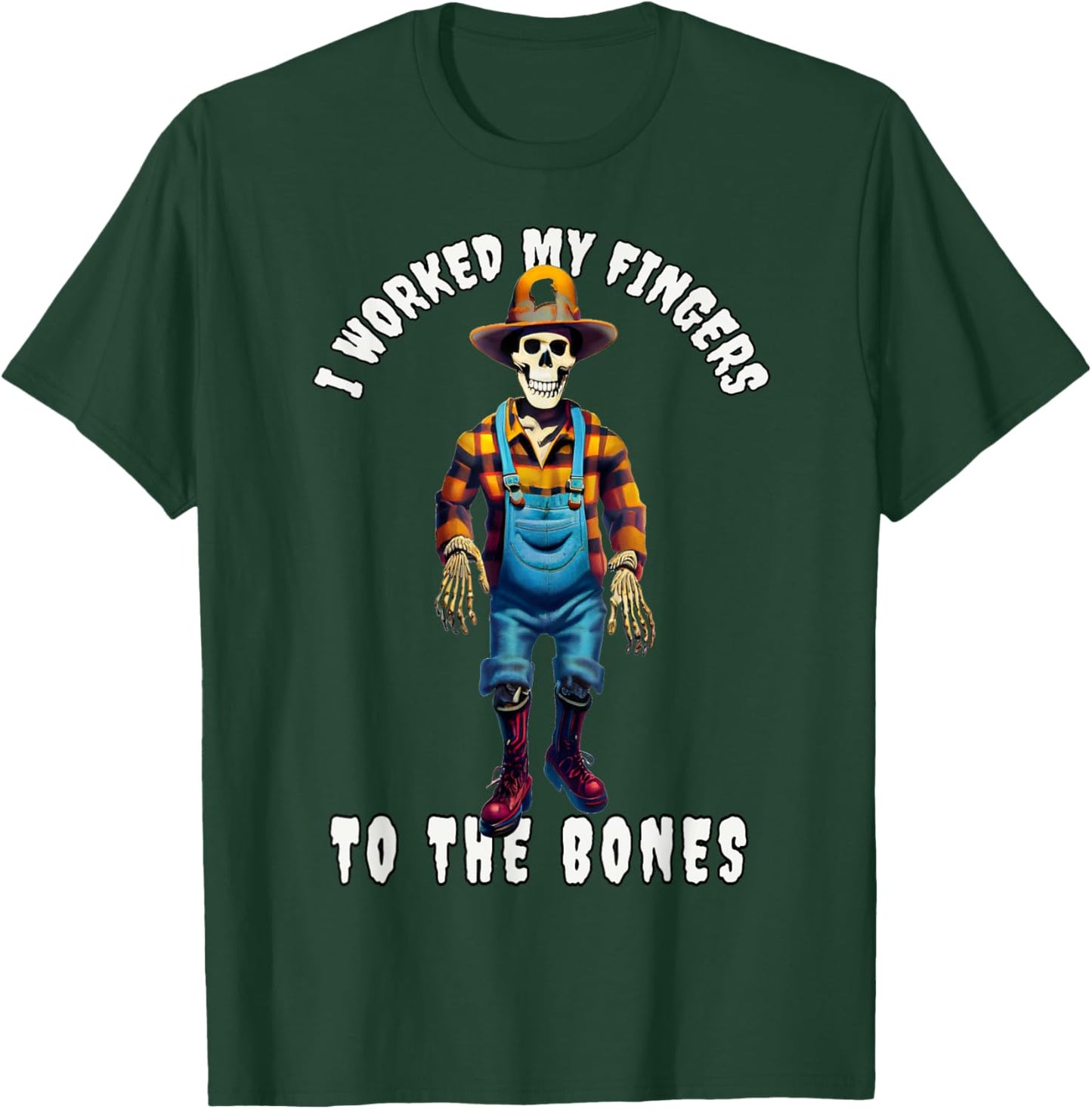 I Worked My Fingers To The Bones A Funny Retirement T-Shirt - T-Shirt | Forest