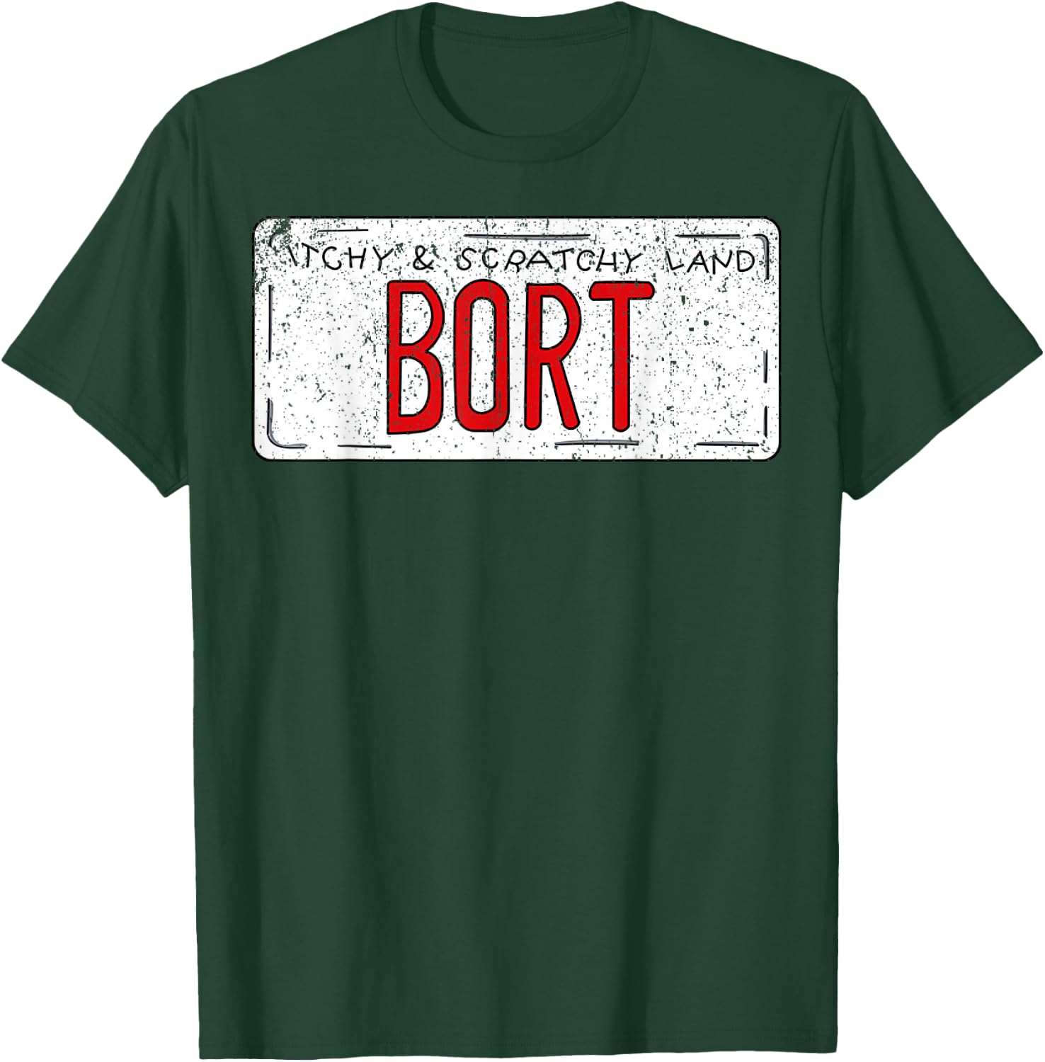 Vintage Bort License Plate T-Shirt - T-Shirt | Forest