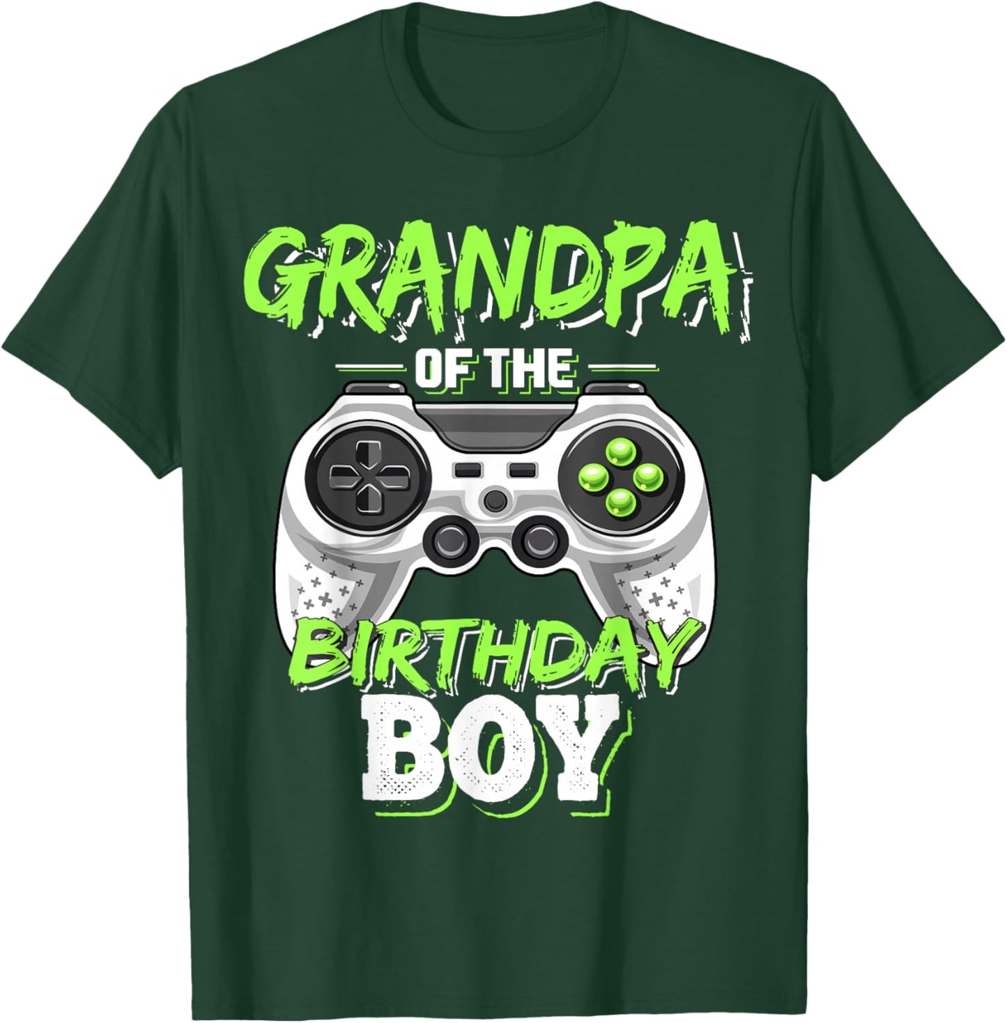 Grandpa of the Birthday Boy Matching Video Game Birthday T-Shirt - T-Shirt | Forest