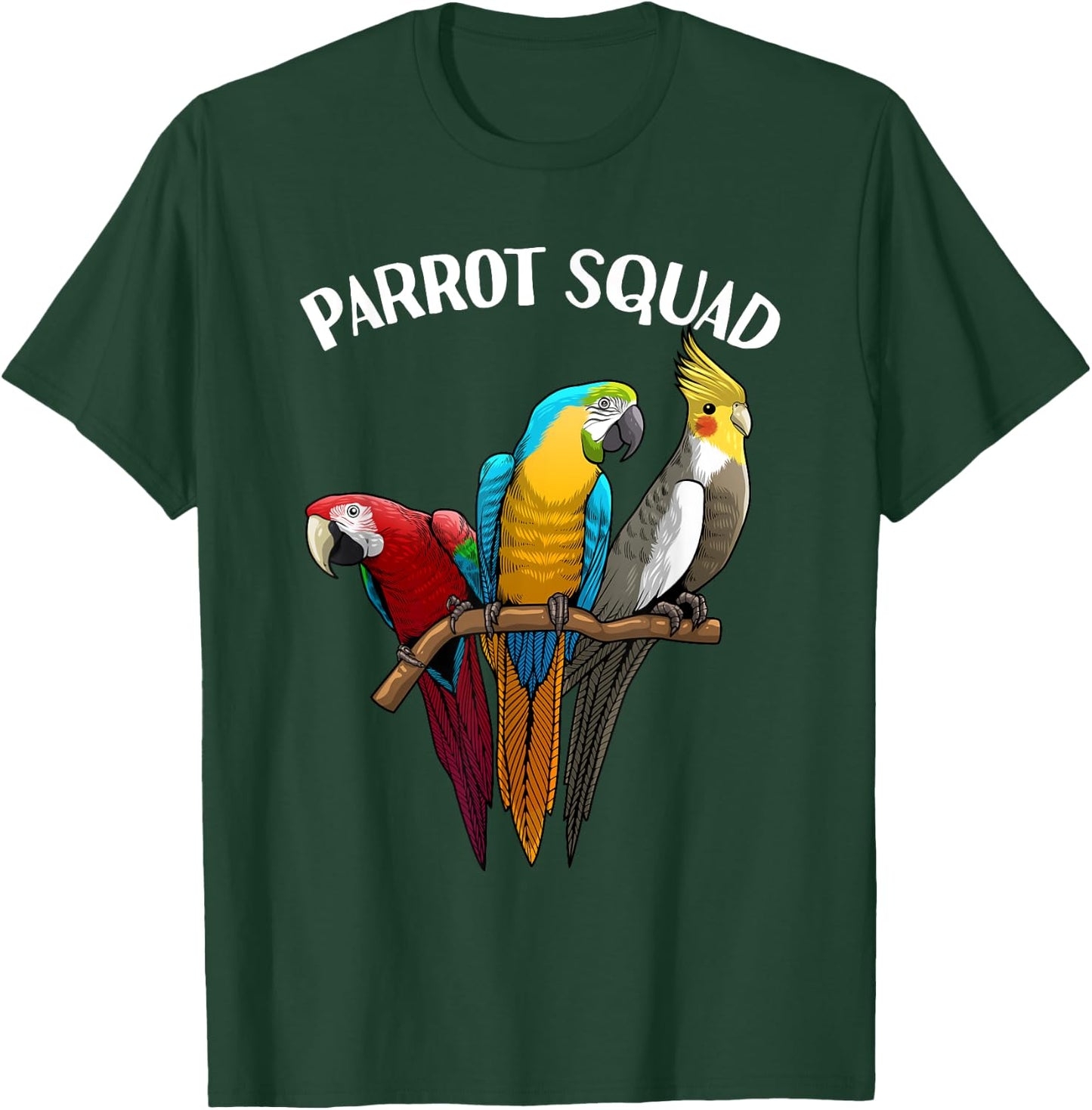 Cool Parrot Squad Women Tropical Bird Parrots Birder T-Shirt - T-Shirt | Forest