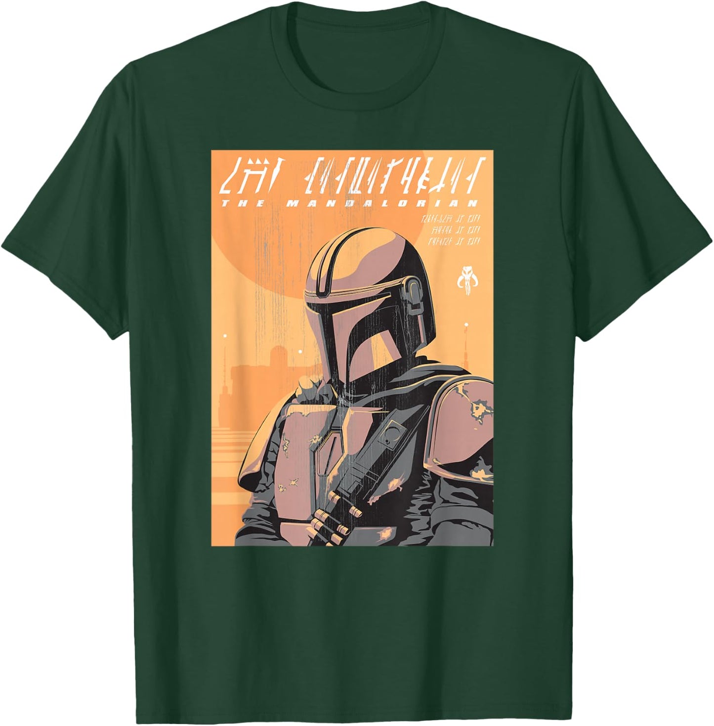 Star Wars The Mandalorian Vintage Poster T-Shirt - T-Shirt | Forest