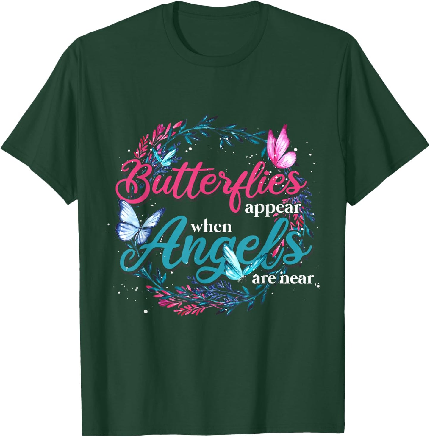 Angel Butterflies Gift Butterfly T-Shirt - T-Shirt | Forest