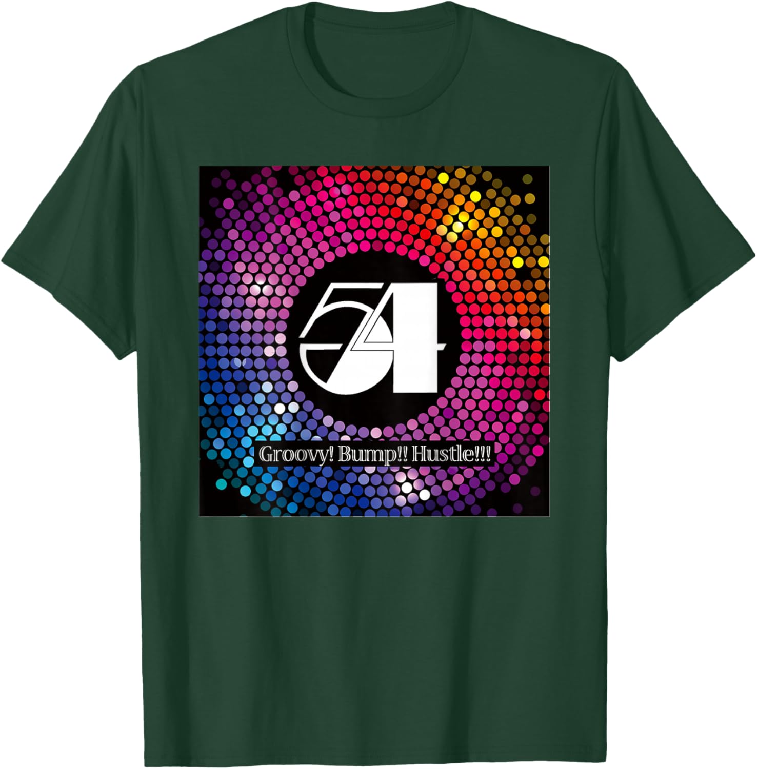 Disco Freaks Store Studio 54 Disco Groovy 015 Back Printed T-Shirt - T-Shirt | Forest