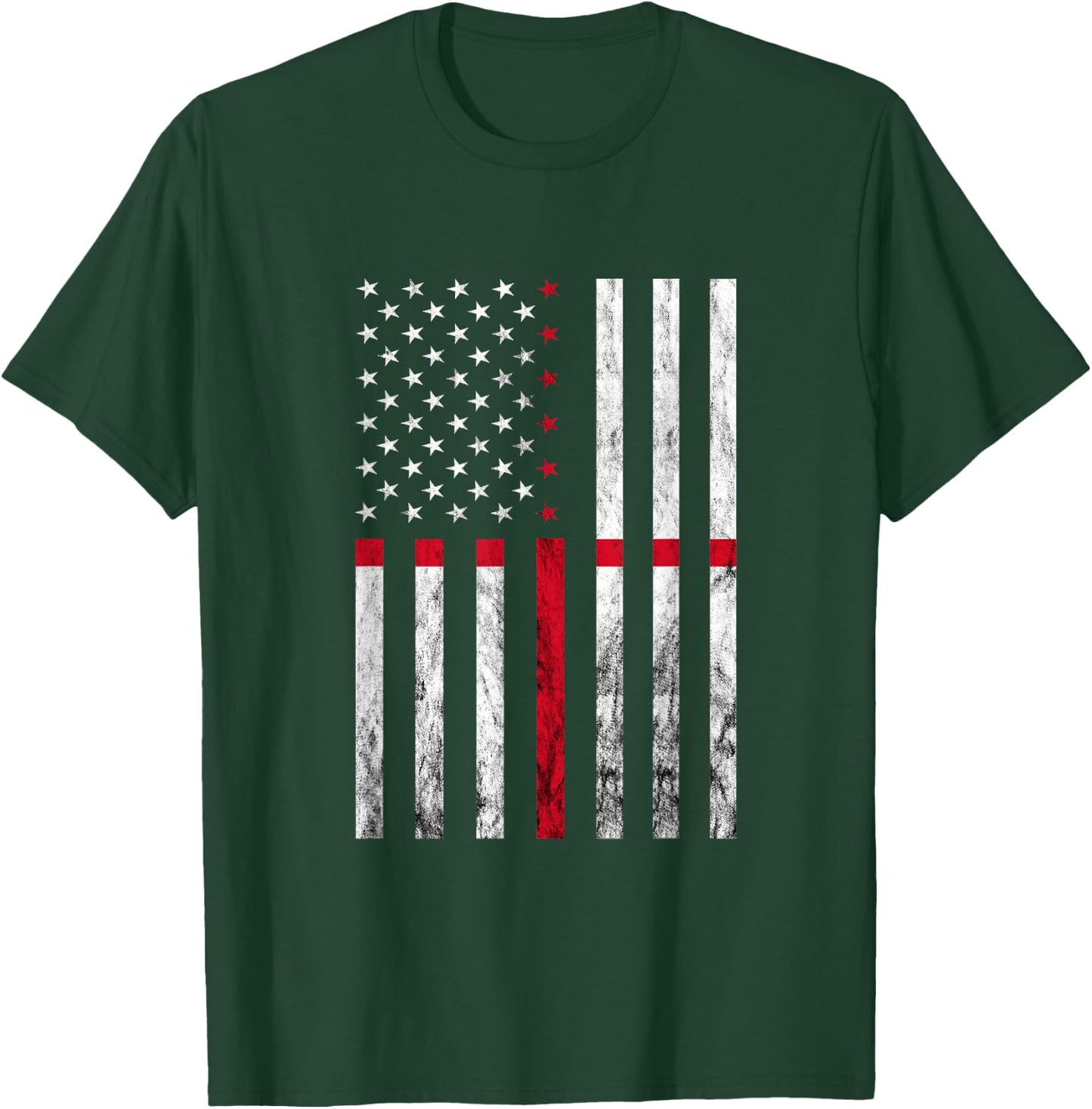 Vintage USA America English Flag St George's Cross England T-Shirt - T-Shirt | Forest