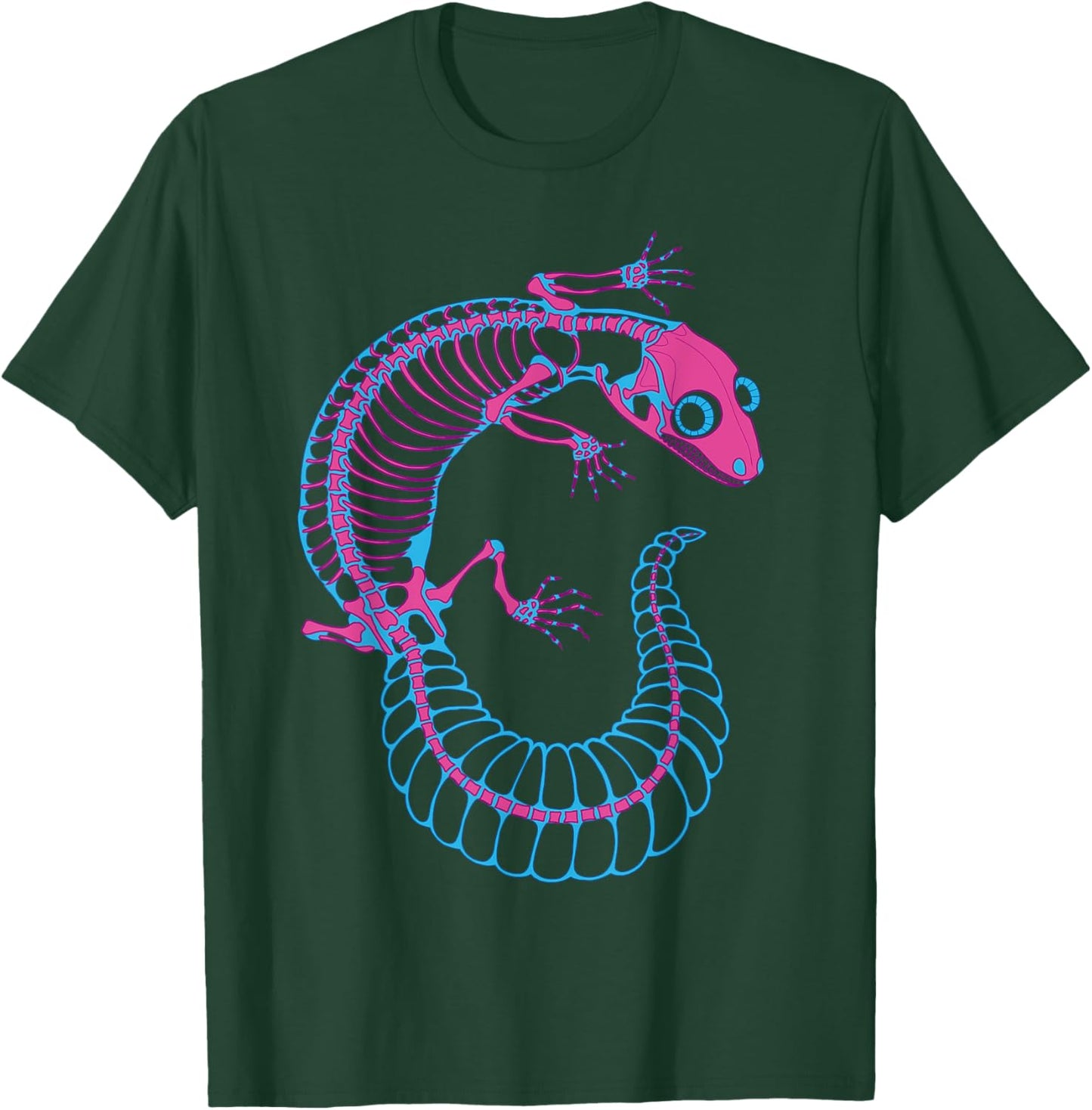 Diaphonized Gecko Skeleton T-Shirt - T-Shirt | Forest