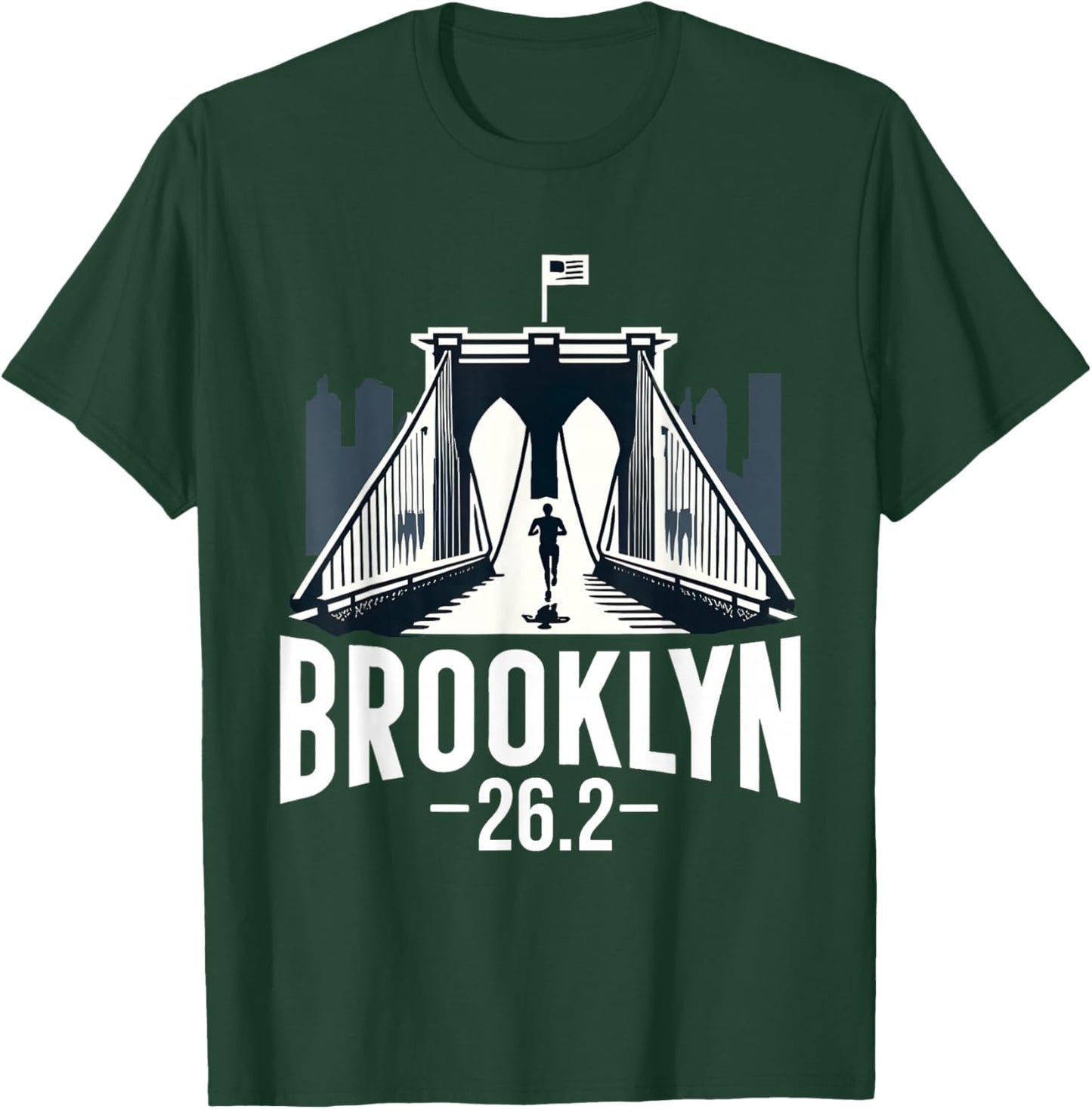 Brooklyn Runner 26.2 Miles Marathon New York Running Race T-Shirt - T-Shirt | Forest