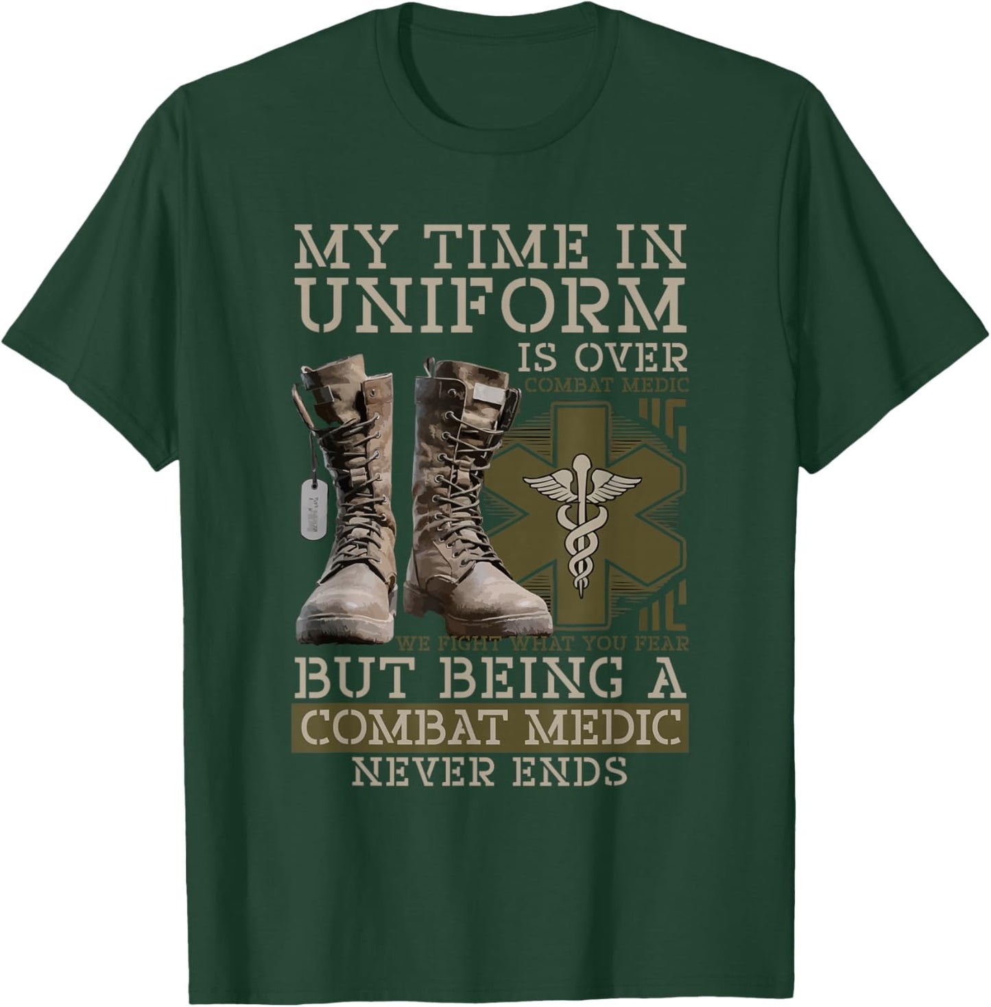 Combat Medic First Aid Field Medic Military T-Shirt - T-Shirt | Forest