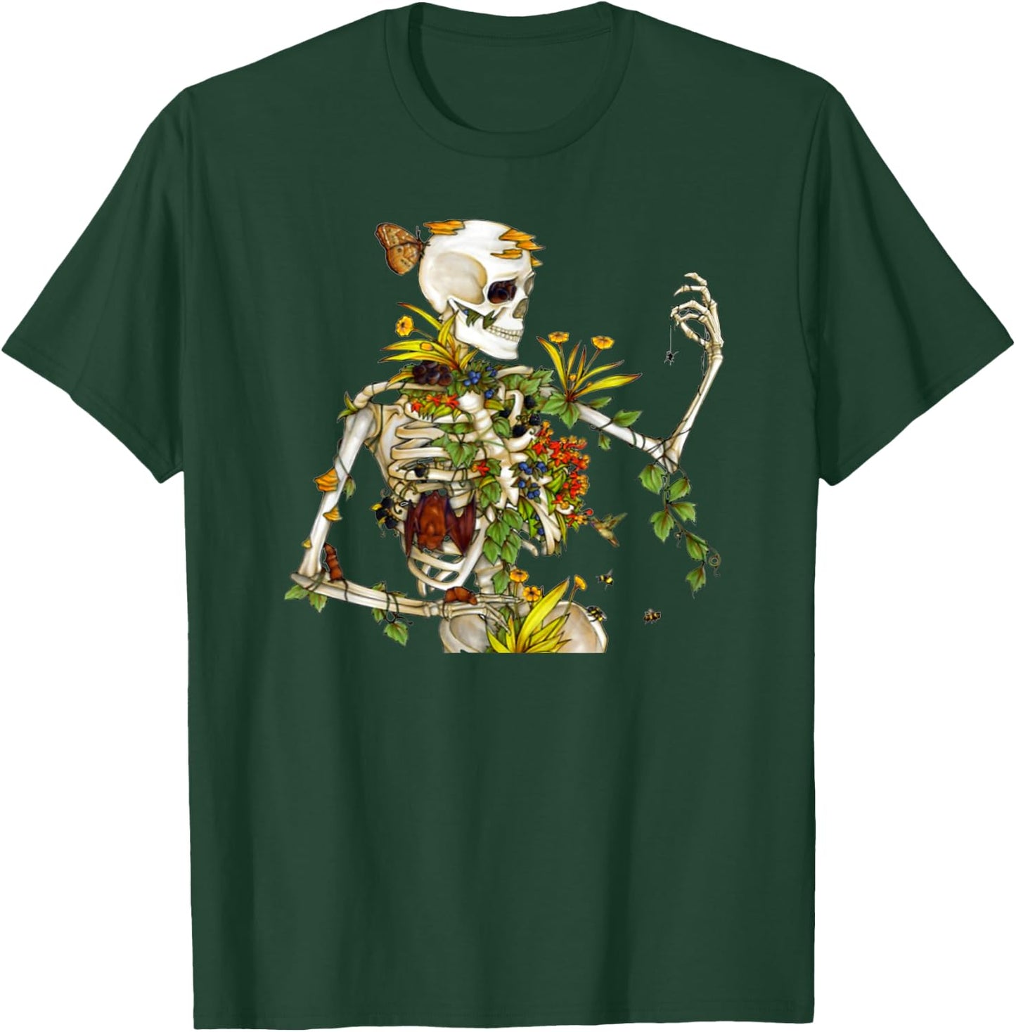 Cool Skeleton Plant Nature T-Shirt - T-Shirt | Forest