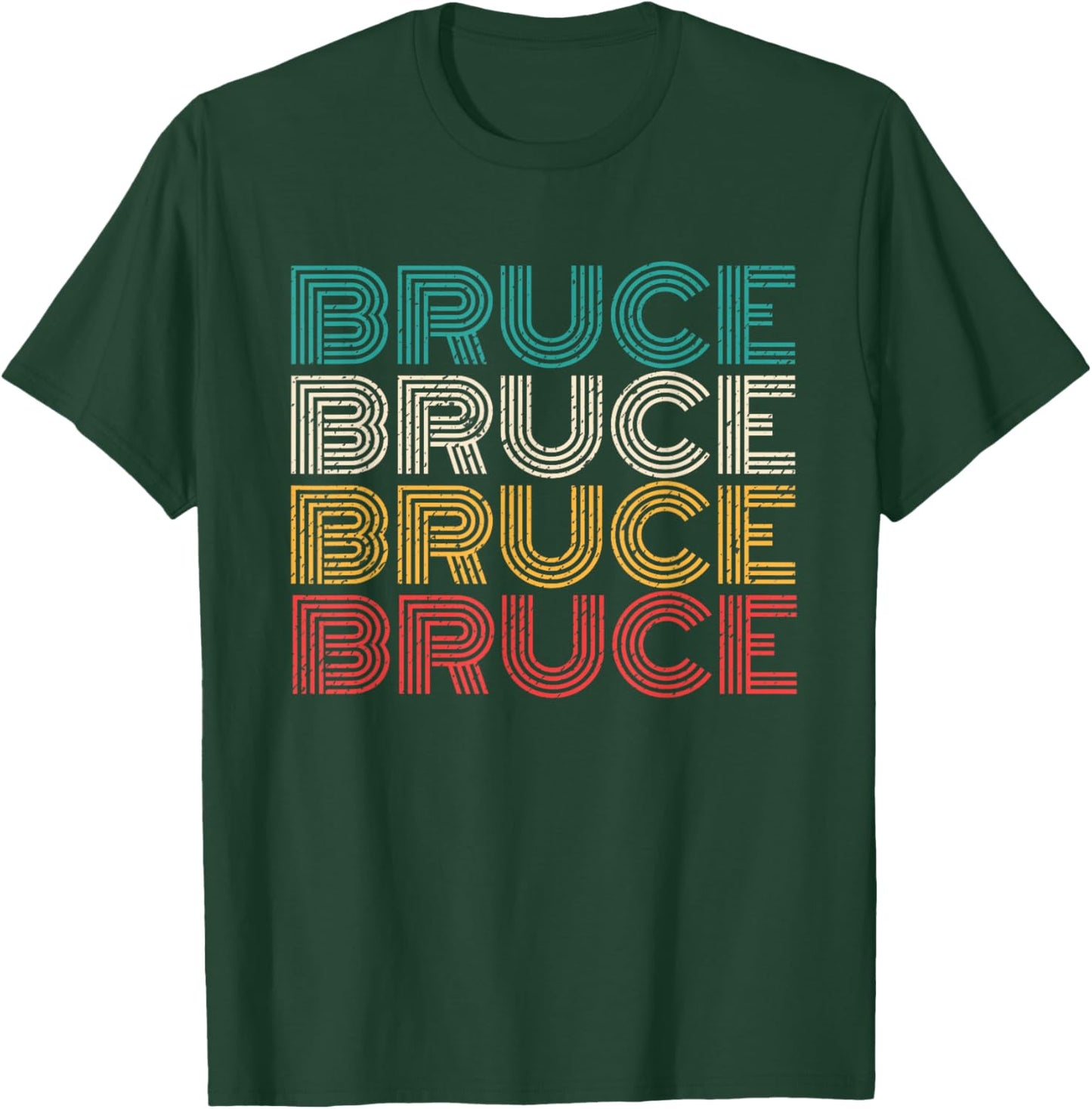 Retro Bruce Vintage Distressed Style T-Shirt - T-Shirt | Forest