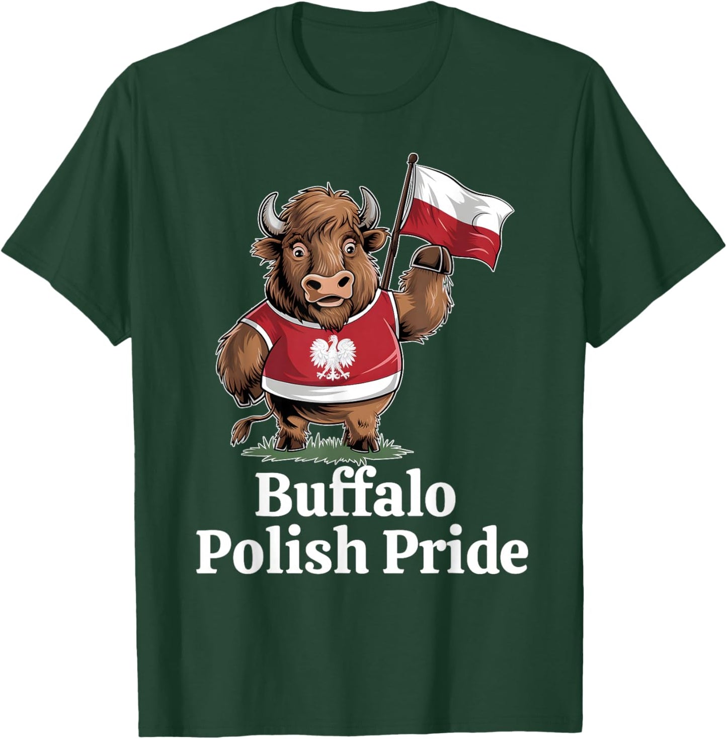 Buffalo Polish Pride Dyngus Day 2025 Polish American T-Shirt - T-Shirt | Forest