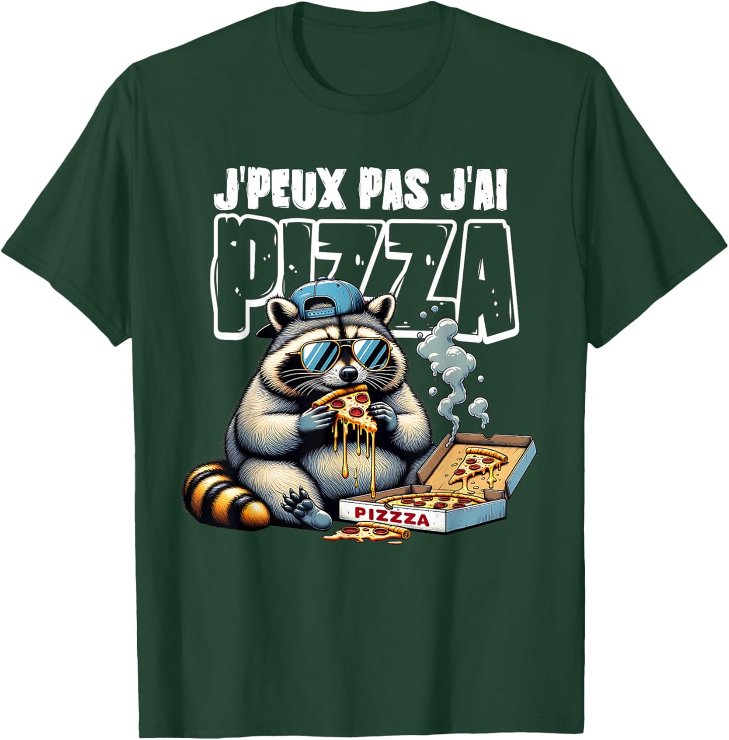 PIZZA Humour | J'peux pas j'ai PIZZA , Black, S T-Shirt - T-Shirt | Forest