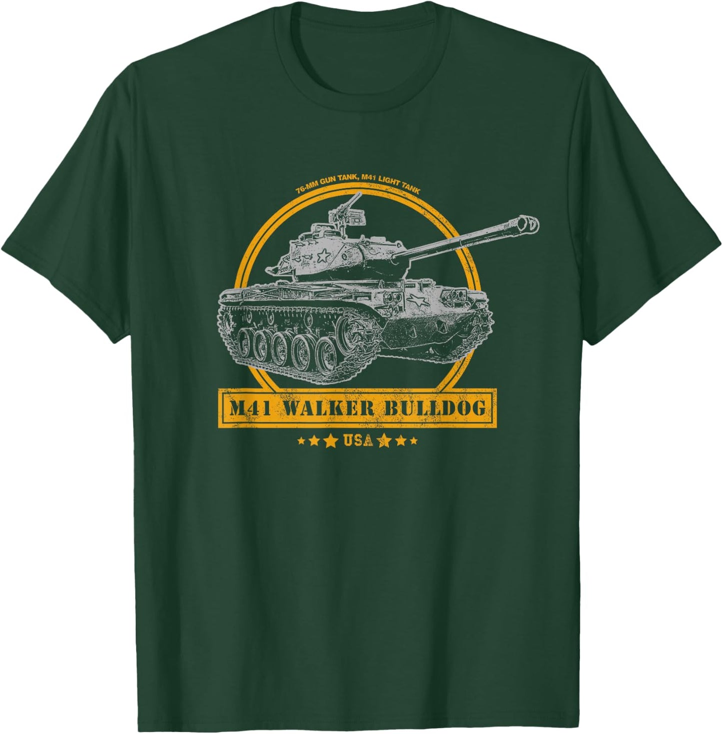 M41 Walker Bulldog Light Tank Men Women T-Shirt - T-Shirt | Forest