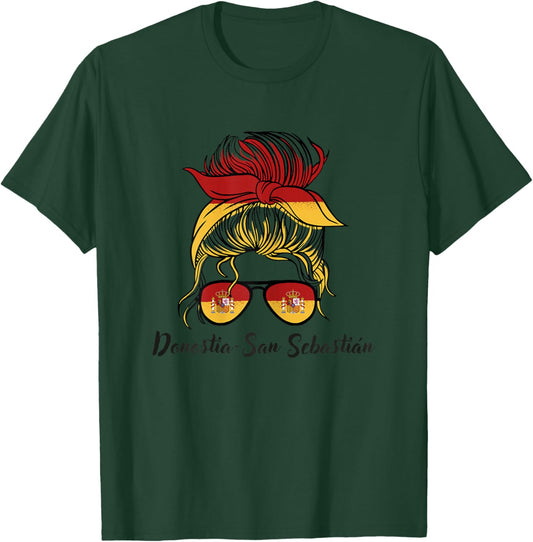 Donostia-San Sebastián Girl, Spanish Flag Spain T-Shirt - T-Shirt | Forest