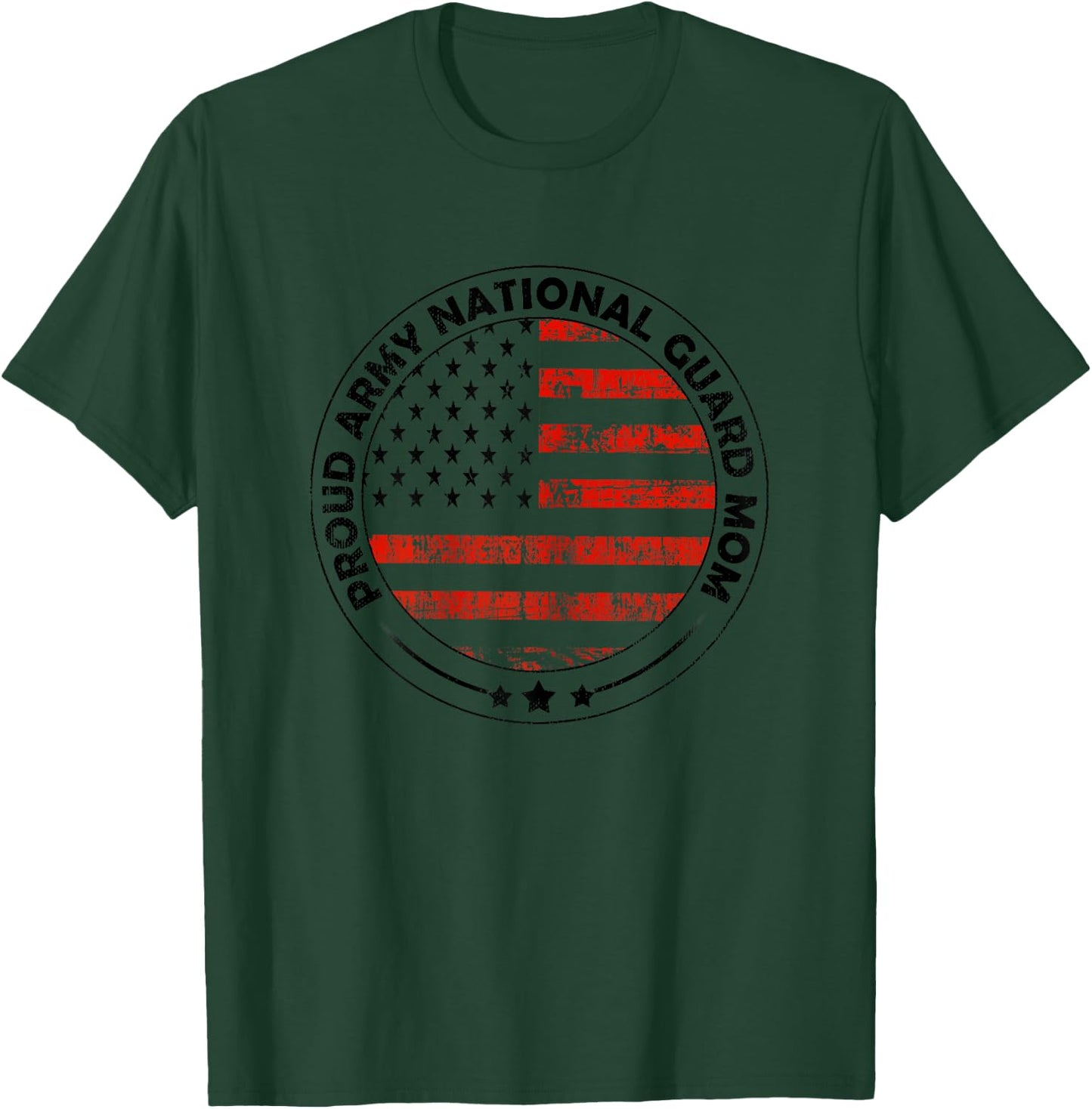 National Guard Mom Shirt Proud Army National Guard Mom Gift T-Shirt - T-Shirt | Forest