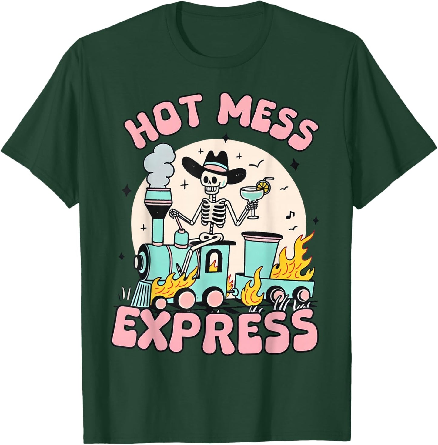 Hot Mess Express Mental Health T-Shirt - T-Shirt | Forest