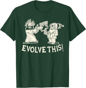 Vintage Evolve This Jesus And Darwin 3 T-Shirt - T-Shirt | Forest