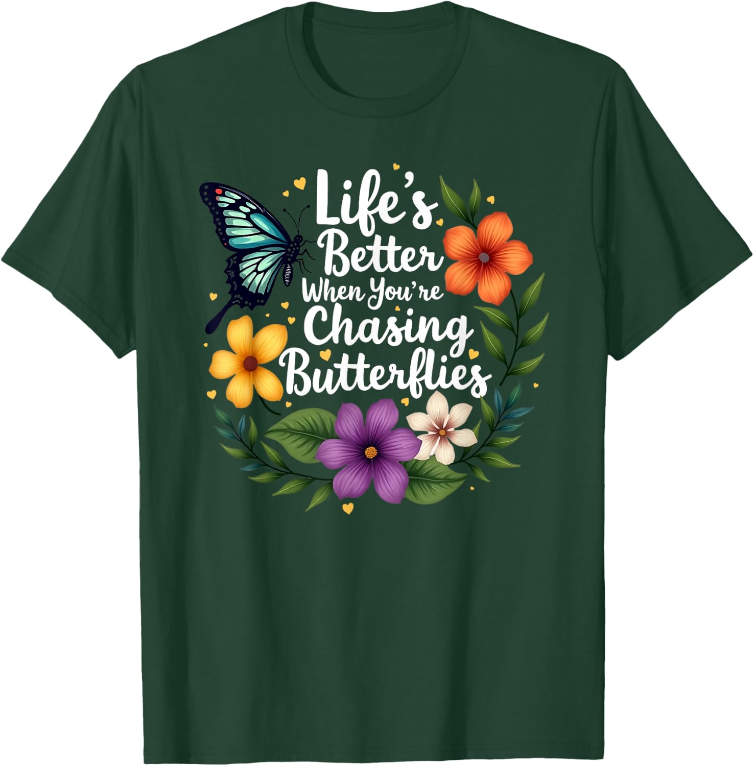 Butterfly Dreams Colorful Majestic Monarch Butterflies T-Shirt - T-Shirt | Forest