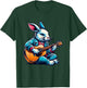 Cool Rabbit Plays Guitar Easter Musician Guitarist T-Shirt - T-Shirt | Forest