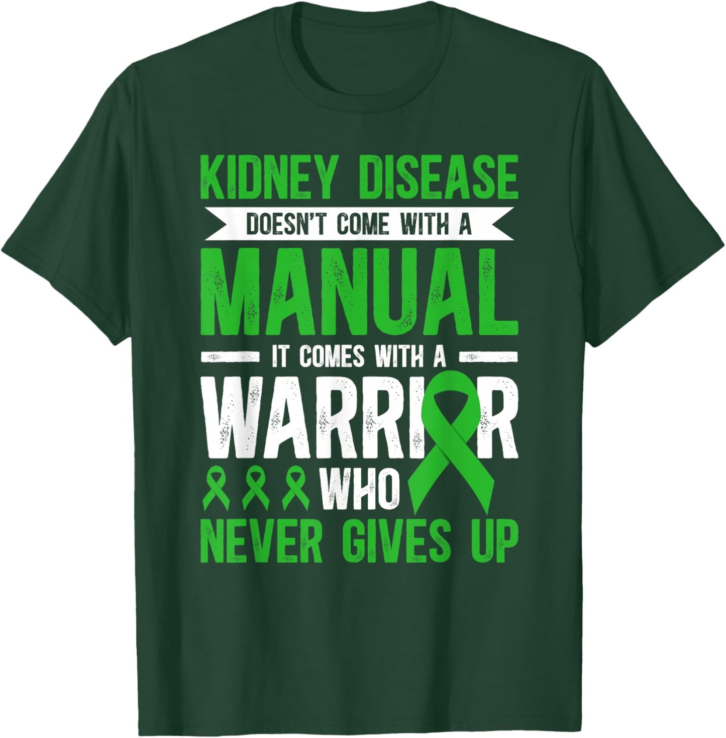 Proud Kidney Disease Warrior Kidney Disease Awareness Month T-Shirt - T-Shirt | Forest