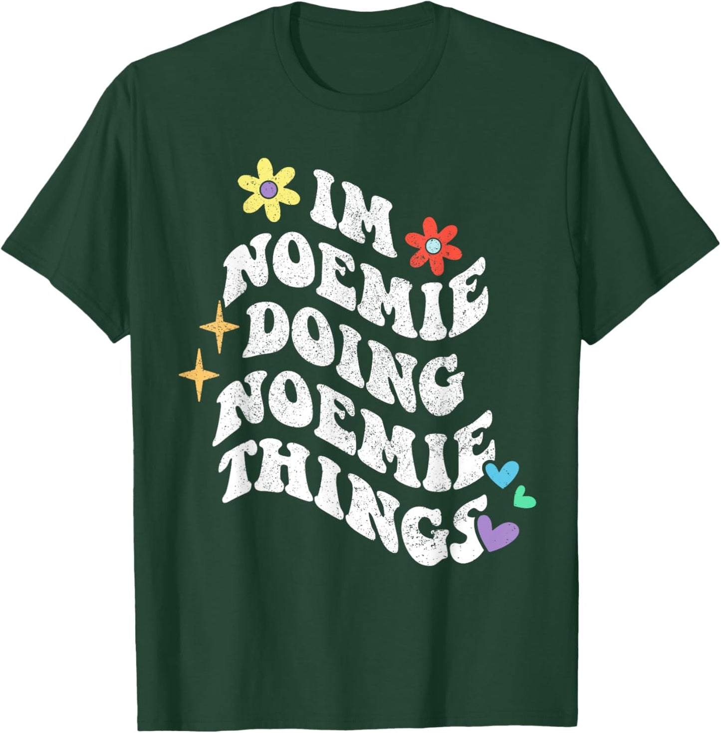 Retro Groovy Im Noemie Doing Noemie Things Funny Mother's T-Shirt - T-Shirt | Forest
