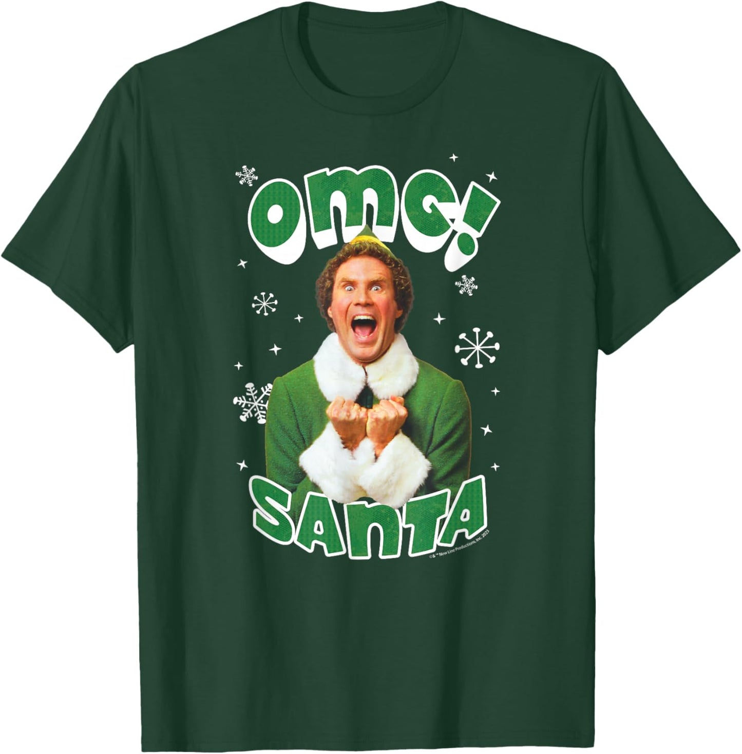 Elf - OMG Santa Elf T-Shirt - T-Shirt | Forest