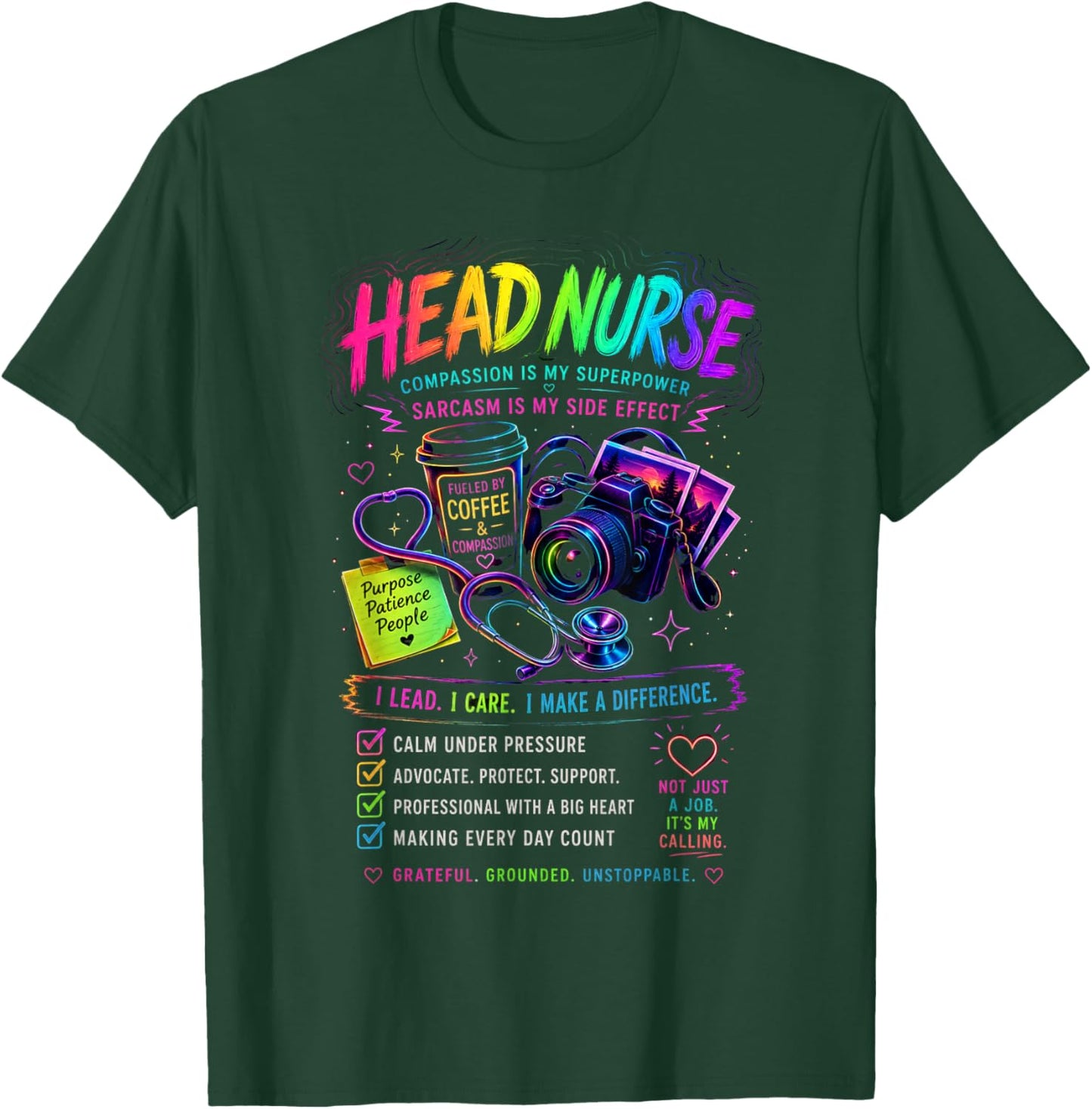 Sarcastic Head Nurse T-Shirt - T-Shirt | Forest