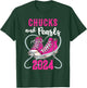 Chucks And Pearls I'm With Her Kamala 2024 President T-Shirt - T-Shirt | Forest