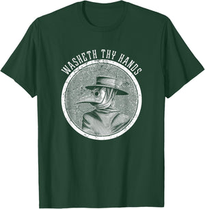Wash Your Hands - Medieval Plague Doctor T-Shirt - T-Shirt | Forest