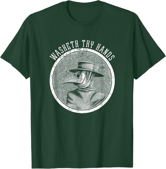 Wash Your Hands - Medieval Plague Doctor T-Shirt - T-Shirt | Forest