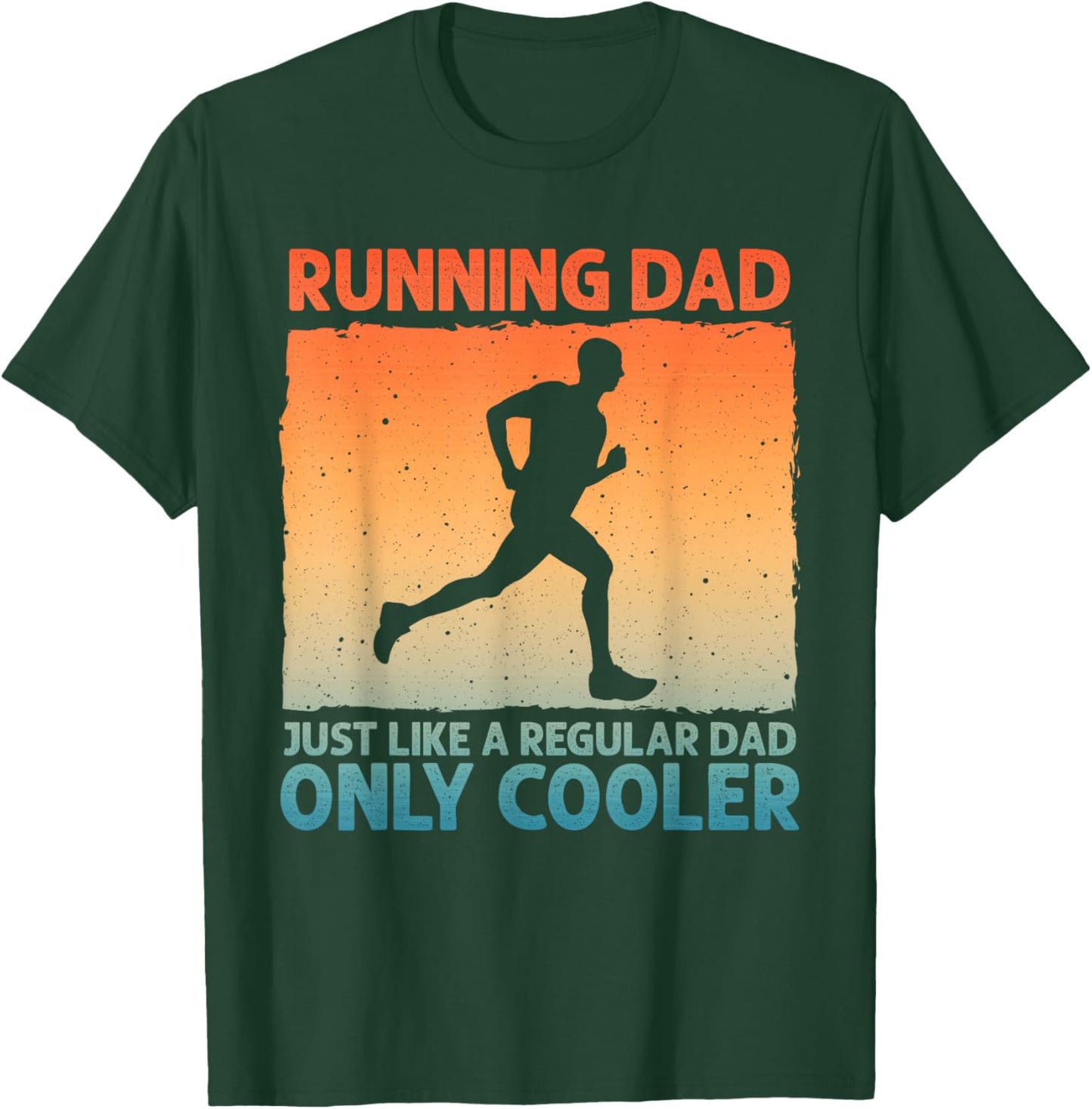 Funny Running Dad Marathon Runner Coach Marathoner T-Shirt - T-Shirt | Forest