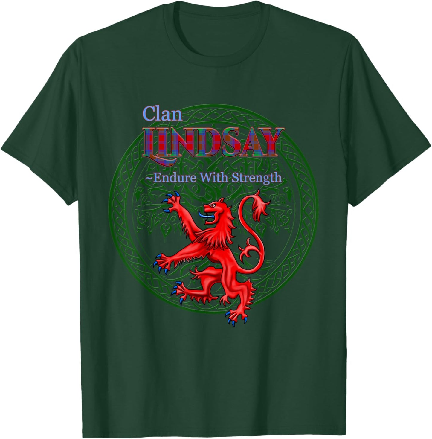 Lindsay Scottish Clan Pride Family Motto T-Shirt - T-Shirt | Forest